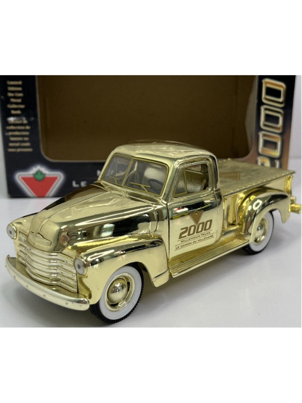 2000 Millennium Gold 1949 Checy Diecast Canadian Tire Coin Bank Truck, Rare